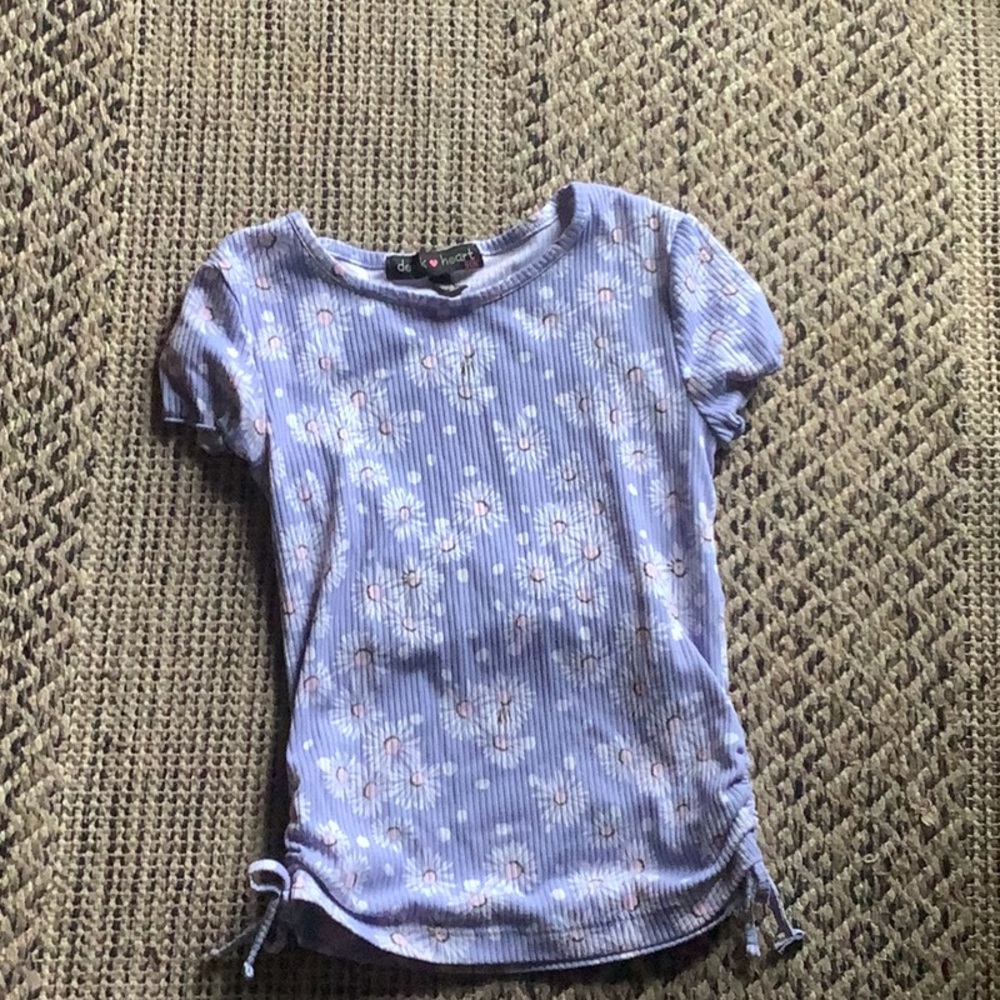 Blue flower kids shirt